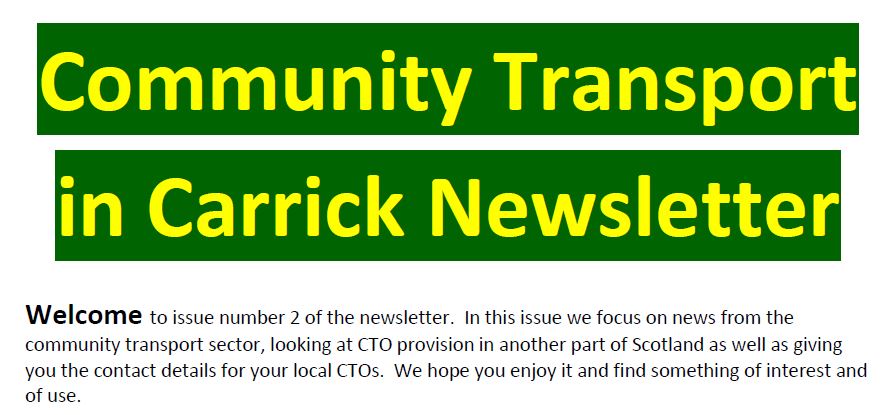 Community Transport in Carrick Newsletter