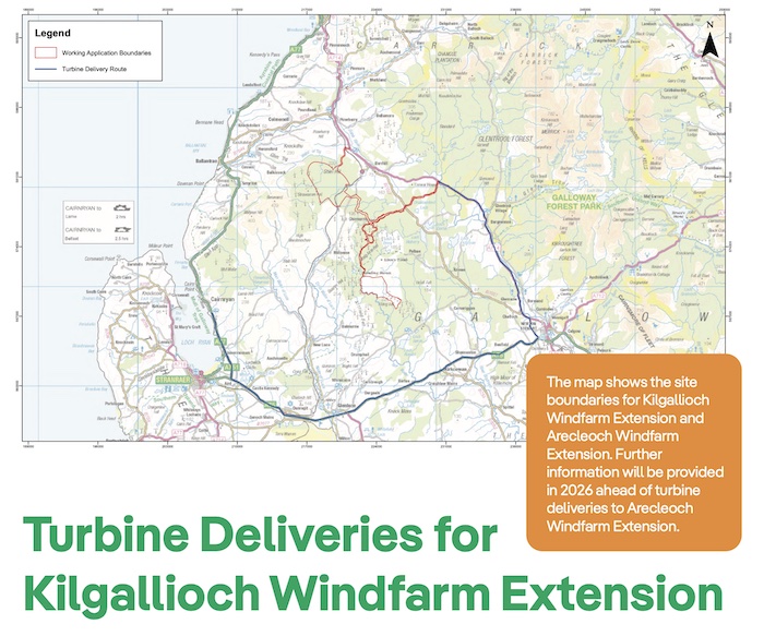 Kilgallioch Windfarm Extension – Turbine Component Deliveries