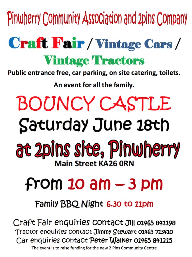 Craft Fair/Vintage Cars/Tractors – 18th June