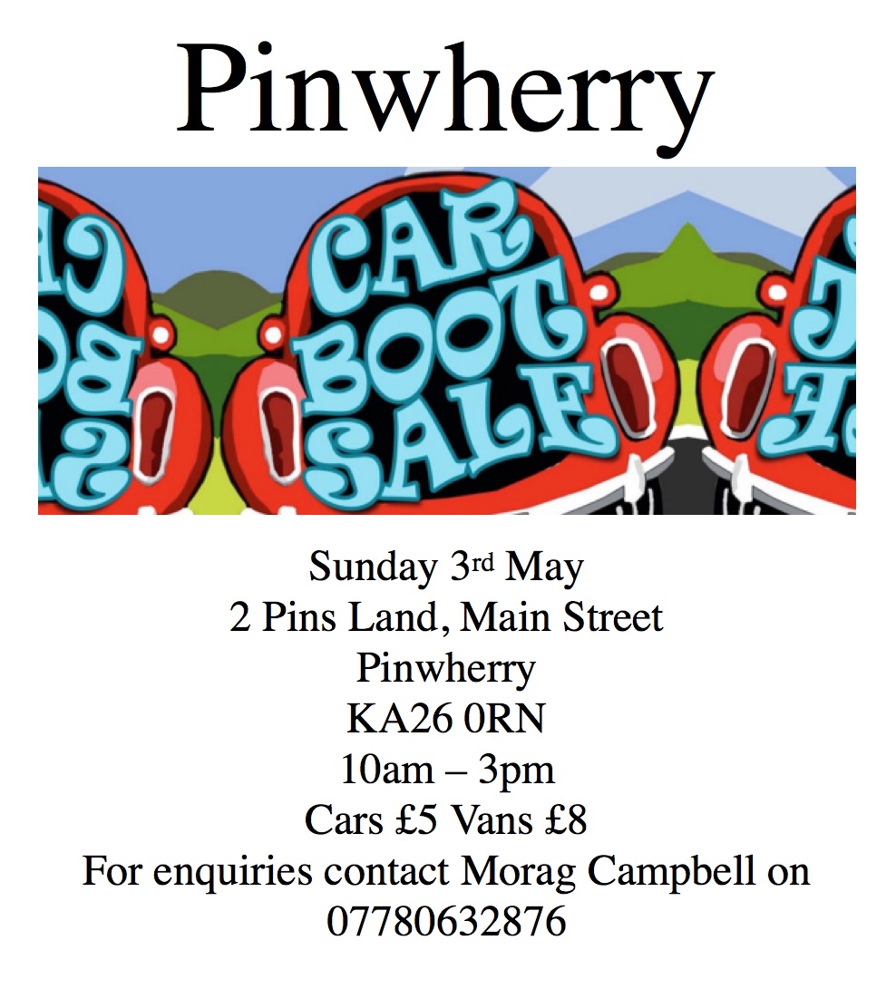 Car Boot Sale – 3rd May
